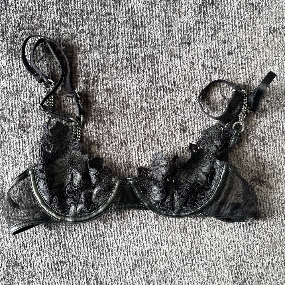 Honey Birdette Black Lace Underwire Bra